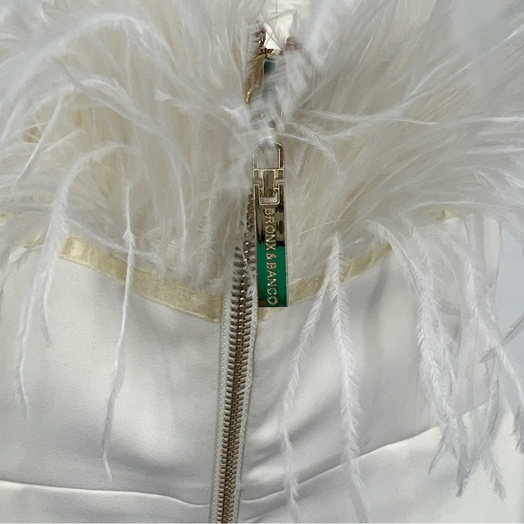 Bronx and Banco Lola Feather White Ivory Bridal
Strapless Mini Dress Size XS - Picture 8 of 10